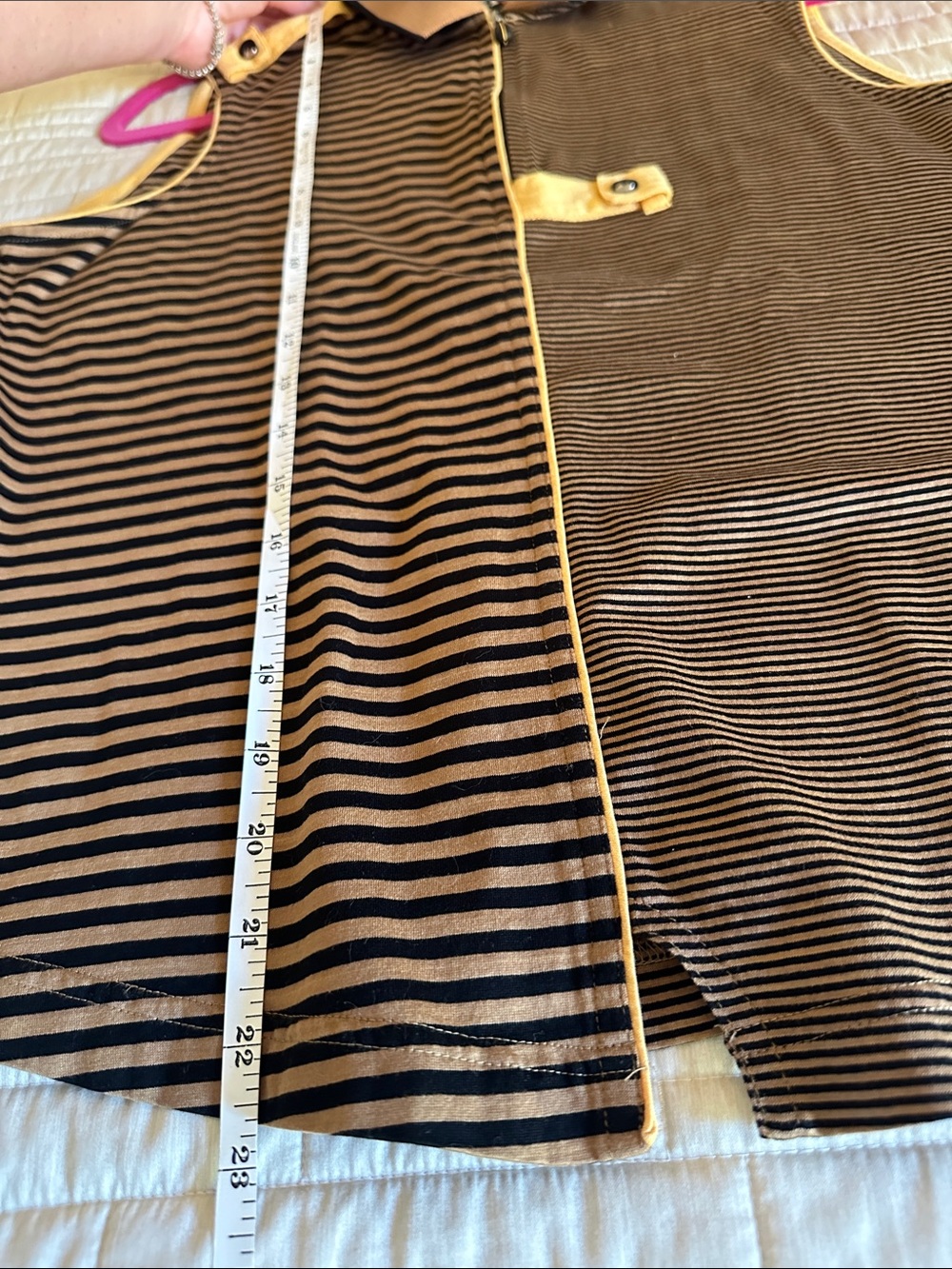 jamie sadock Brown and Yellow Striped Sleeveless Polo Tank - Picture 4 of 6